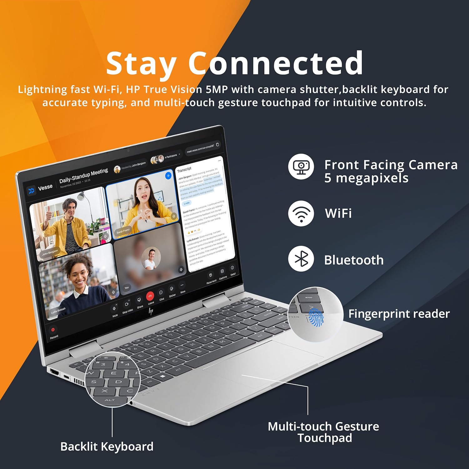 9R8R2UA#ABA ENVY x360 14inch Touch Screen i5 120U Win11 HP ENVY x360 14 inch 2-in-1 Laptop PC 14-es1013dx Intel® Core™ 5 120U