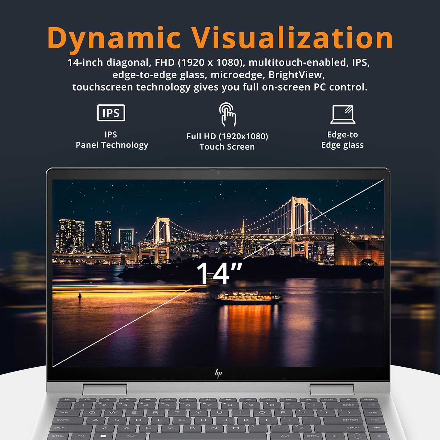 9R8R2UA#ABA ENVY x360 14inch Touch Screen i5 120U Win11 HP ENVY x360 14 inch 2-in-1 Laptop PC 14-es1013dx Intel® Core™ 5 120U