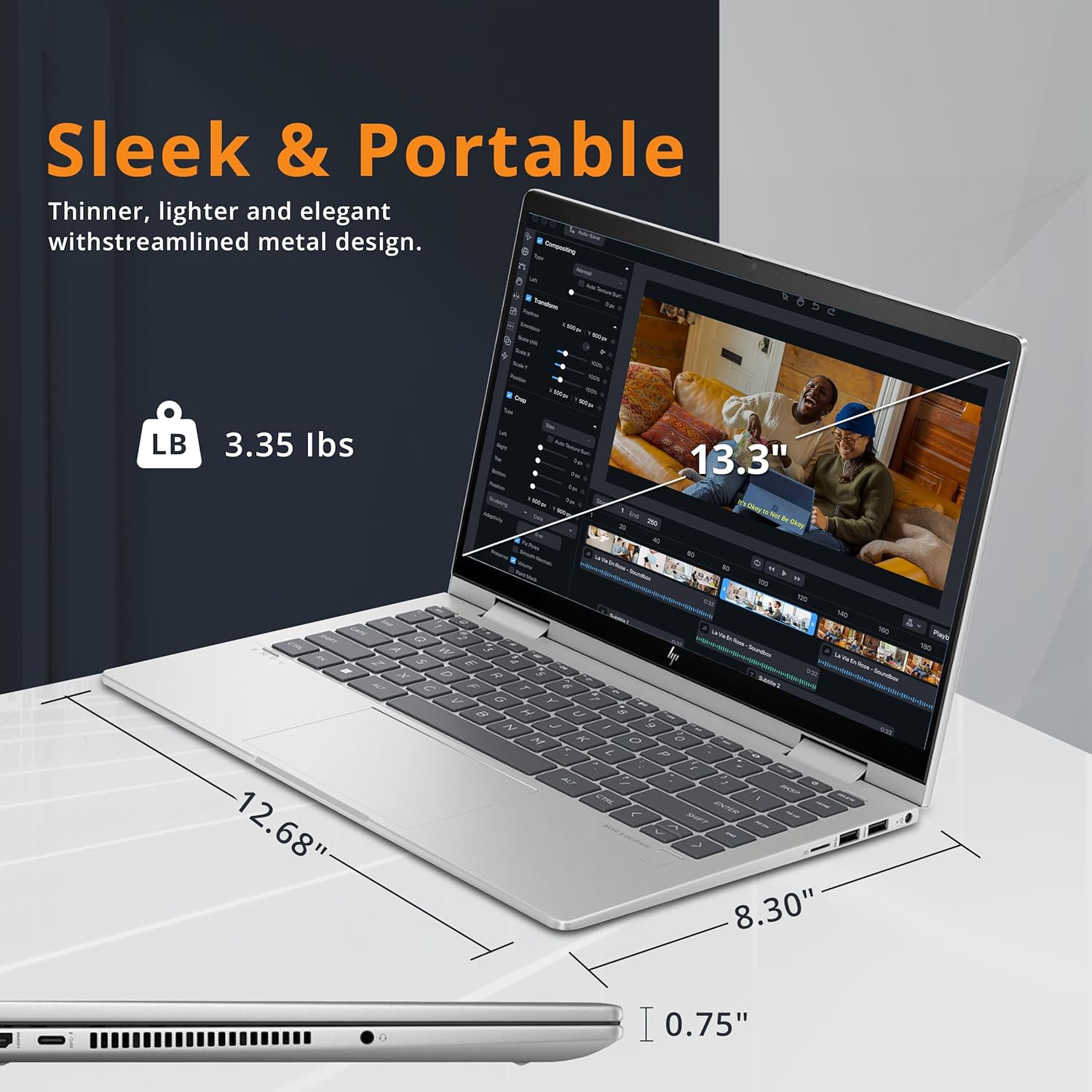 9R8R2UA#ABA ENVY x360 14inch Touch Screen i5 120U Win11 HP ENVY x360 14 inch 2-in-1 Laptop PC 14-es1013dx Intel® Core™ 5 120U