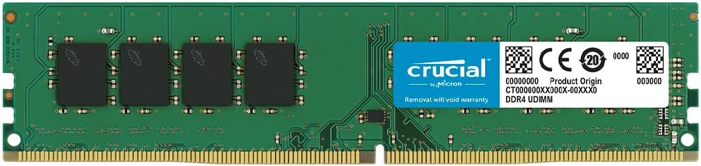 CB16GU3200 Crucial RAM 16GB DDR4 3200MTs UDIMM 288-pin Crucial RAM 16GB DDR4 3200MT/s CL22 UDIMM 288-pin 1.2V Desktop Memory - One Module - CB16GU3200 - GREEN