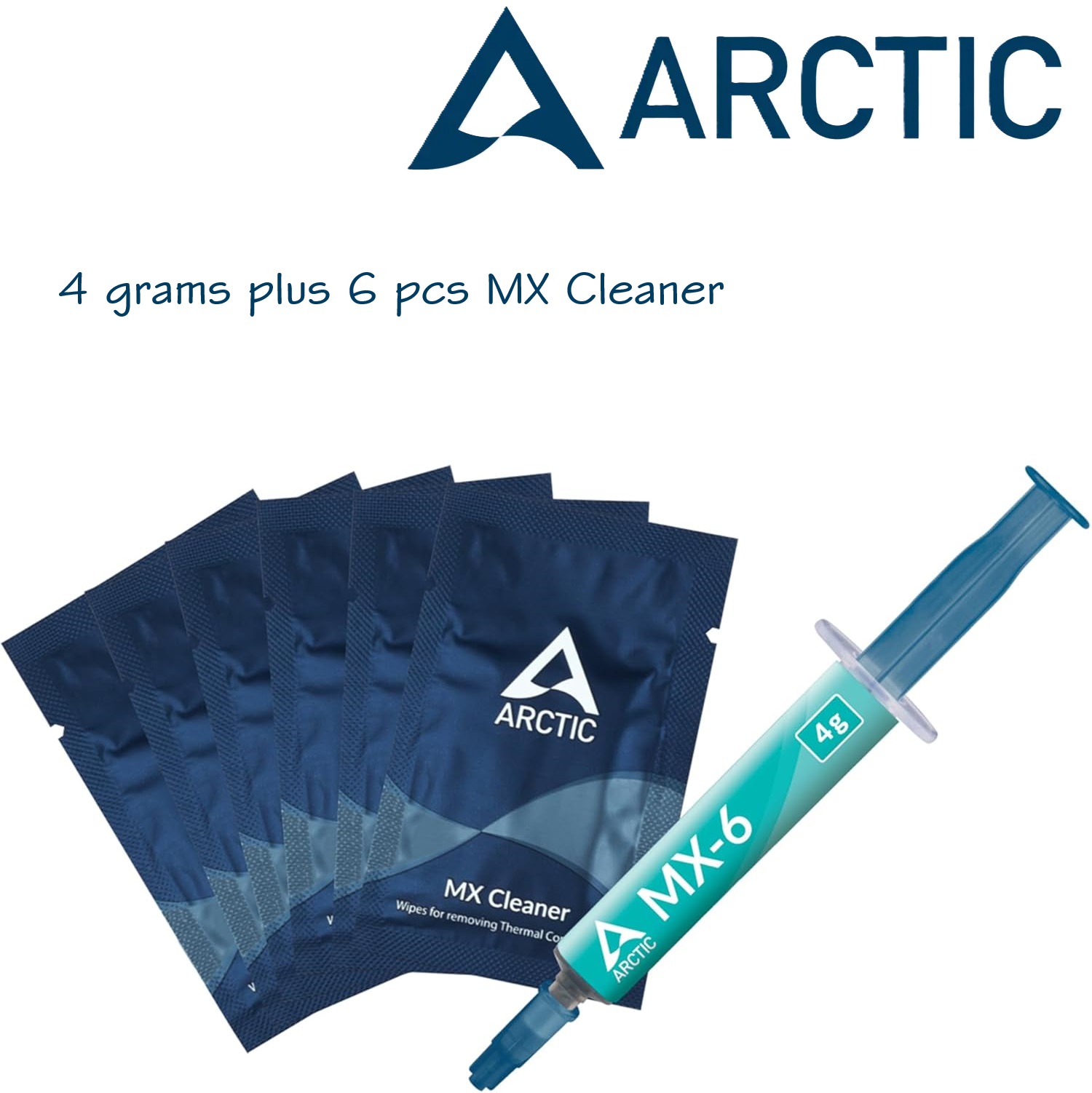 ARCTIC 4 grams MX-6 Thermal Paste 6 MX CLEANER ACTCP00084A ARCTIC 4 grams MX-6 Thermal Paste 6 Pcs MX Cleaner ARCTIC 4 grams MX-6  Ultimate Performance Thermal Paste for CPU