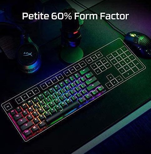 HyperX Alloy Origins 60 - Mechanical Gaming Keyboard - Ultra Compact 60% Form Factor - Linear Red Switch - Double Shot PBT Keycaps - RGB LED Backlit - NGENUITY Software Compatible - Pink HyperX 60 Mechanical Gaming Keyboard - PINK EDITION