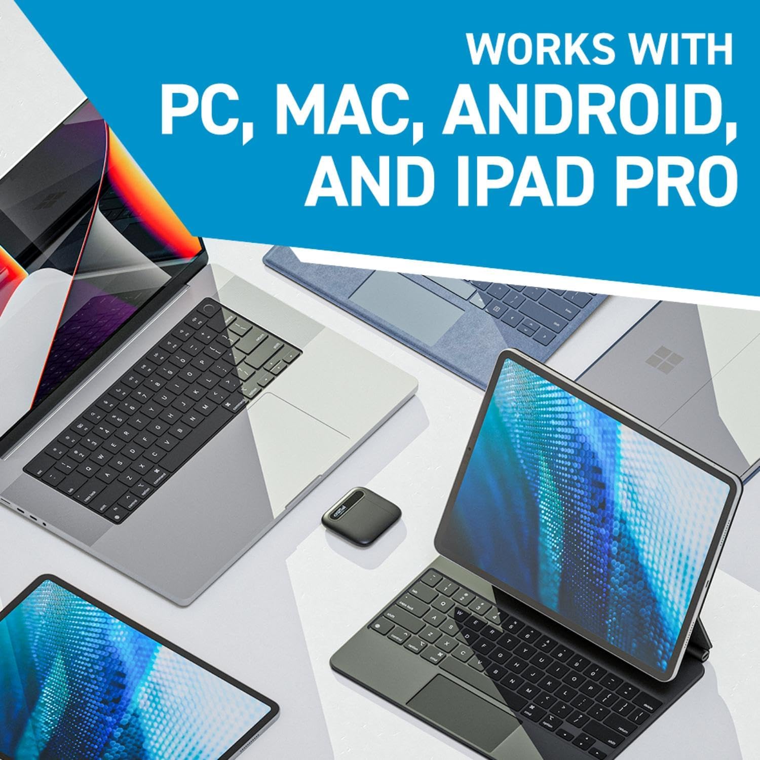 CT1000X6SSD9 Crucial X6 1TB Portable SSD 800MBs USB-C Crucial X6 1TB Portable SSD - Up to 800MB/s - PC and Mac - USB 3.2 USB-C External Solid State Drive - CT1000X6SSD9