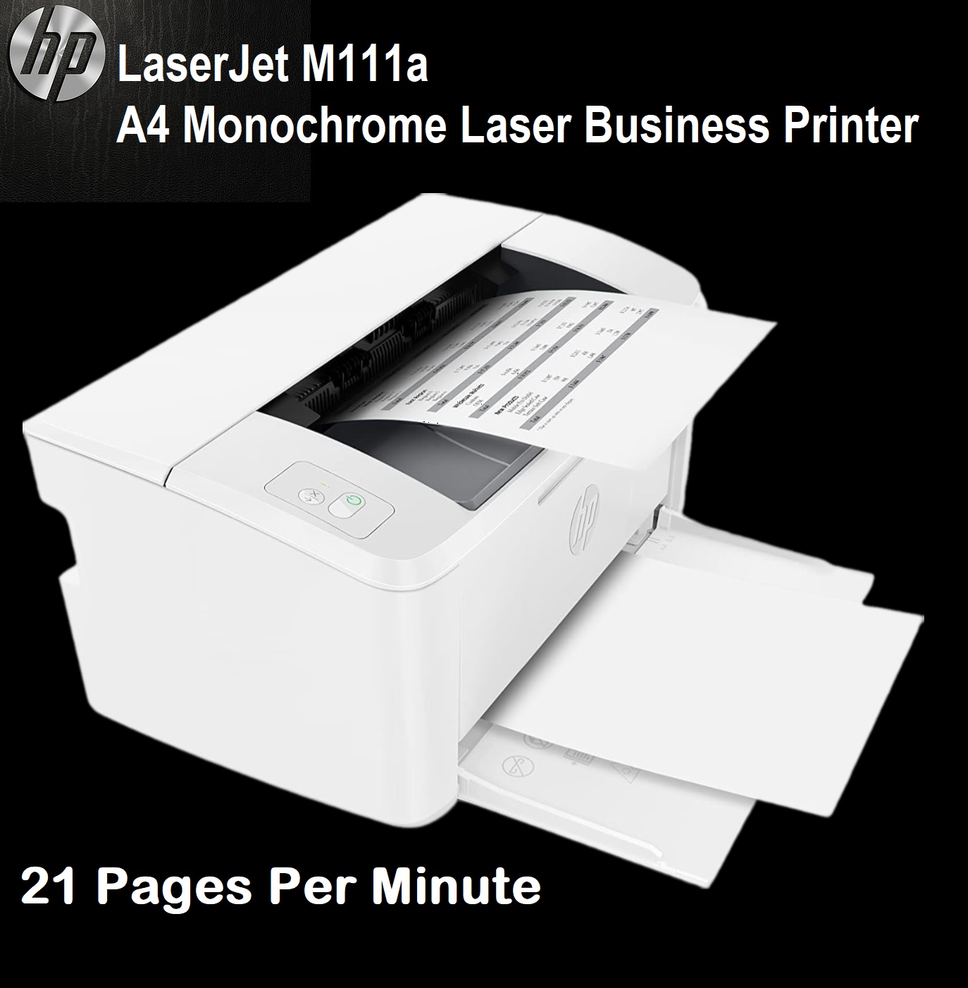 7MD67A M111a A4 Monochrome Laser Business Printer HP LaserJet M111a A4 Monochrome Laser Business Printer - 21 Pages Per Minute - Black & White Only - Hi-Speed USB - Compatible with Windows