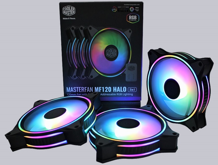 Cooler Master Master Fan MF120 Halo² 3in1 PC Case Air Cooler Fan