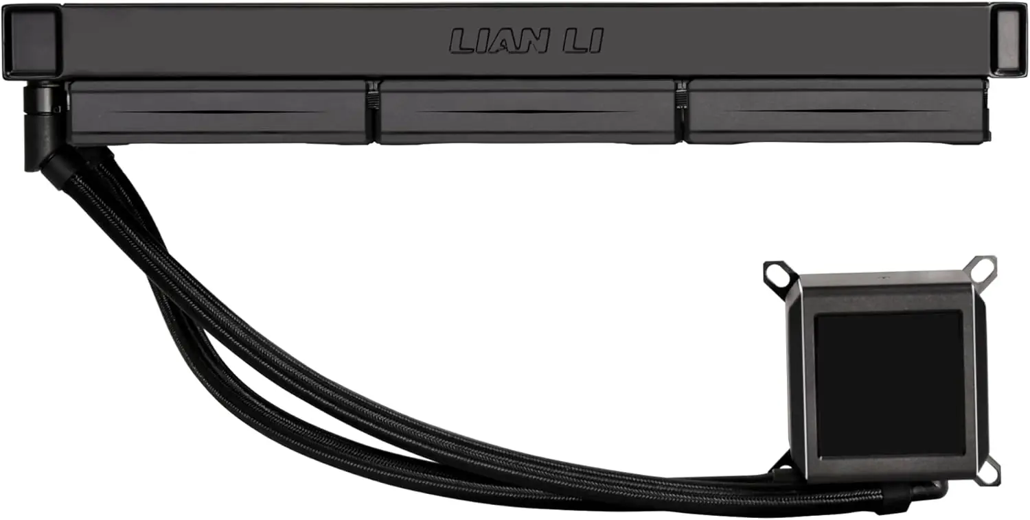 GA2ALCD36B Galahad GA II LCD 360 ARGB Liquid Cooler Lian Li GA Galahad II LCD 360- Asetek 8th Gen- 2.88” IPS LCD Screen- Screen Recording for Videos and Photos -Pre-Installed ARGB Daisy-chainable Radiator Fans or UNI Fan SL-INF Fans