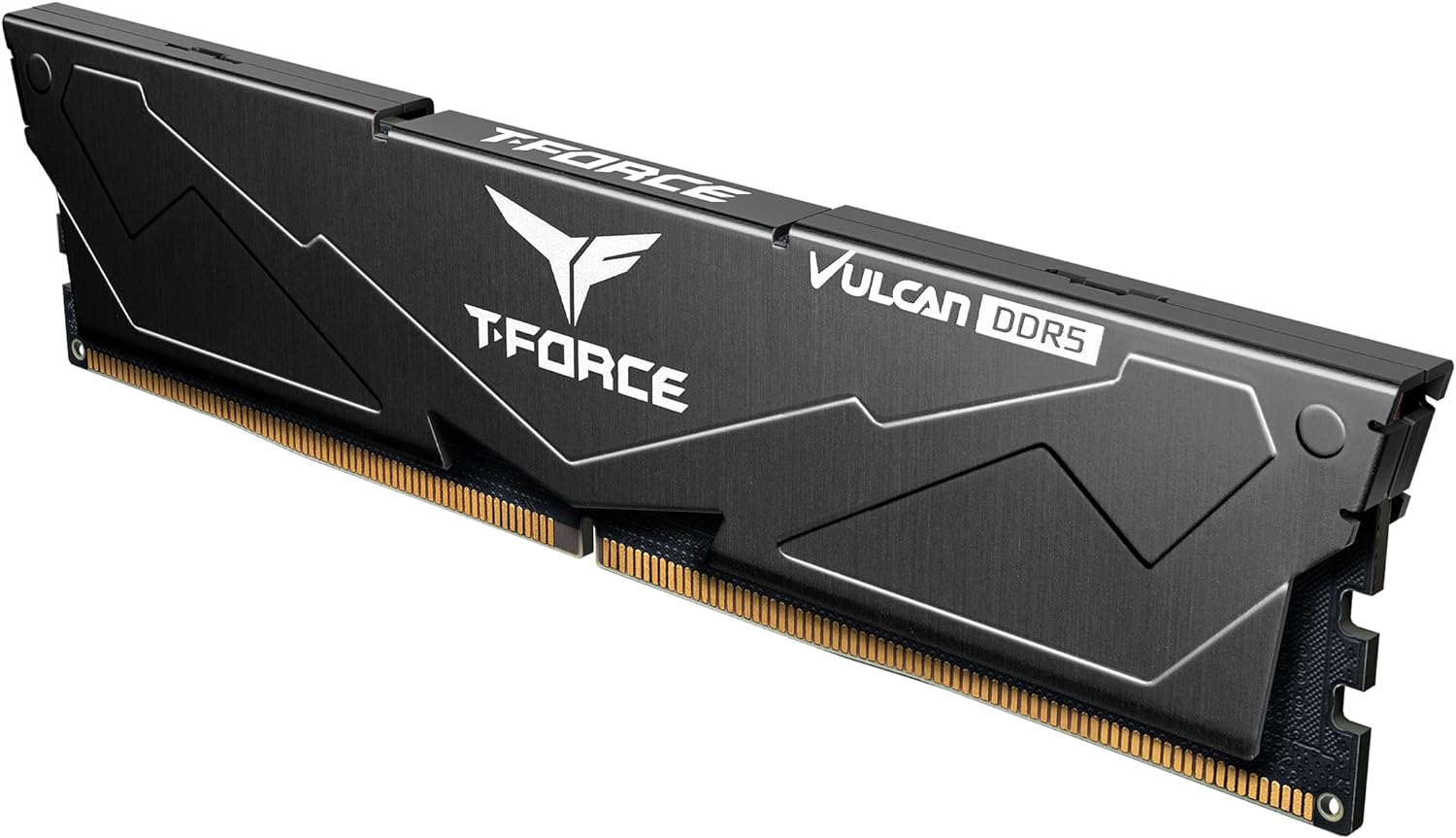 FLBD532G6000HC38ADC01 T-FORCE VULCAN DDR5 32GB RAM Kit 6000MHz CL38 TEAMGROUP T-FORCE VULCAN DDR5 32GB (2x16GB) 6000MHz (PC5-48000) CL38 Intel XMP 3.0 & AMD Expo Compatible Desktop Memory Module Ram Black FLBD532G6000HC38ADC01