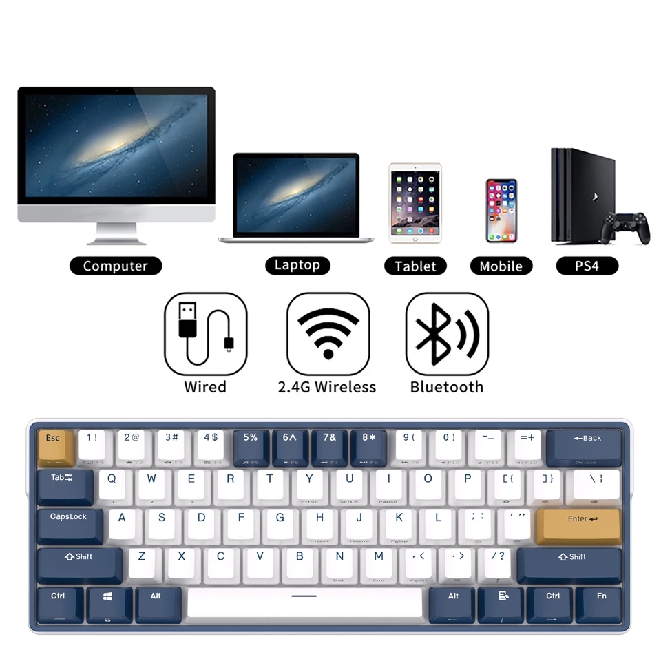 Mechanical Keyboard RGB 61 Programmable Keys