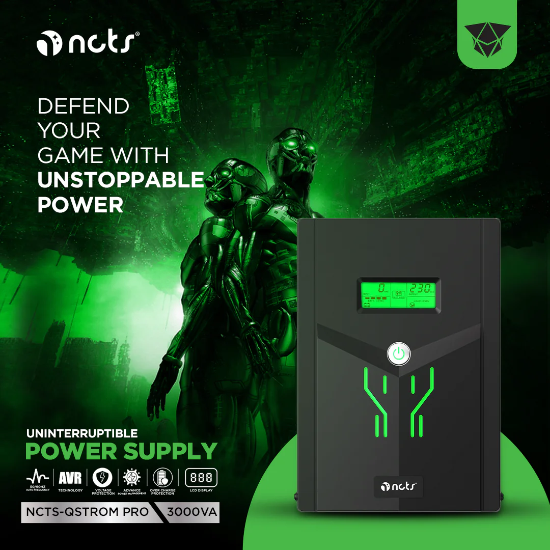 NCTS-QSTORM-3KVA PRO 3000VA 1800W Line Interactive UPS w AVR NCTS QSTROM PRO 3000VA/1800W Line Interactive UPS with AVR
