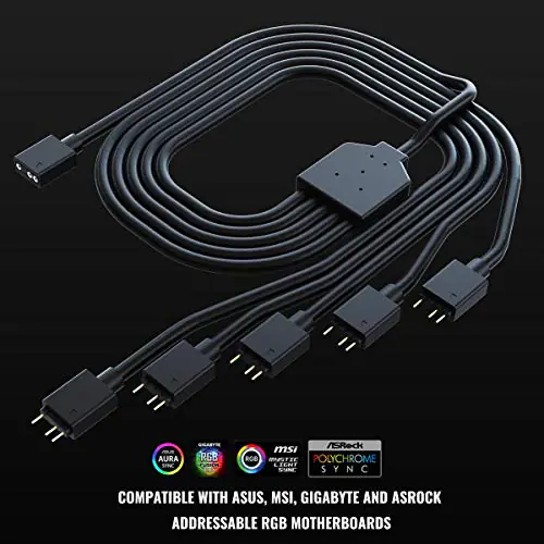 Cooler Master 1-to-5 ARGB Splitter Cable 3-Pin