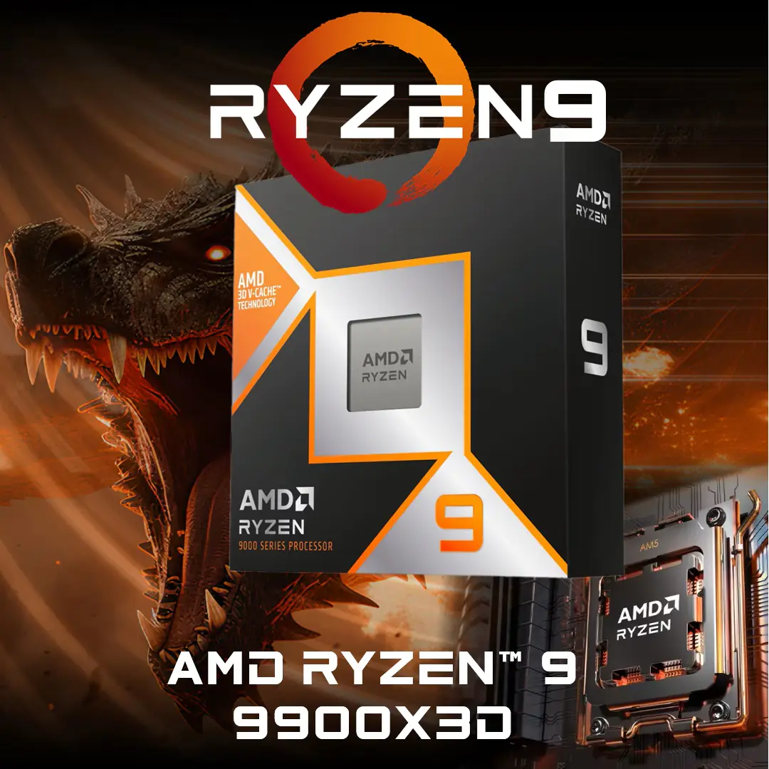 AMD-RYZEN-9900X3D CPU AMD Ryzen 9 9900X3D 12-Core Zen 5 CPU AMD Ryzen™ 9 9900X3D 12-Core Granite Ridge Zen 5 9000 Series Processor With 5.5 GHz Boost