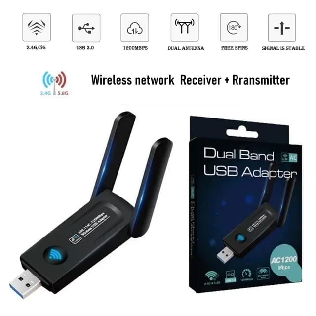 1200Mbps Dual Band WiFi Adapter USB3.0 1200M Dual Band WiFi Adapter USB3.0 Interface
