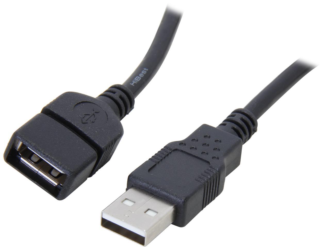 USB Extension Cable - USB 2.0 A Male to A Female Extension Cable, Black (9.8 Feet, 3 Meters)