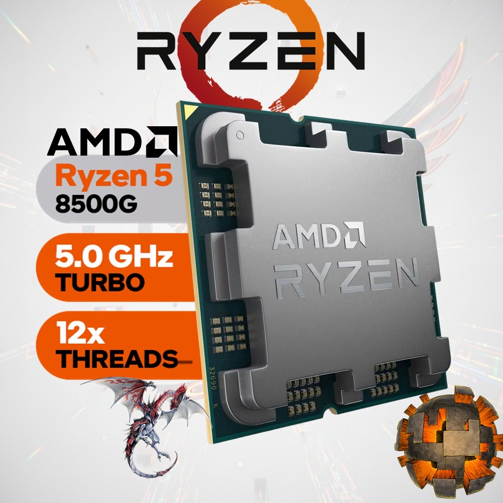 AMD Ryzen 5 8500G Desktop Processor With 6 Cores 12 Threads Up To 5GHz Boost Radeon™ 740M Graphics AM5 DDR5 PCIe 4.0 65W