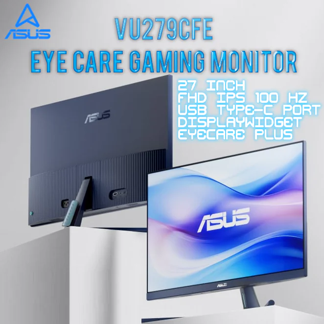 90LM09IK-B01K70  ASUS VU279 27" 100HZ IPS EYE CARE WIDE SCREEN  ASUS Eye Care Gaming Monitor – 27" FHD IPS Display With 100Hz Refresh Rate