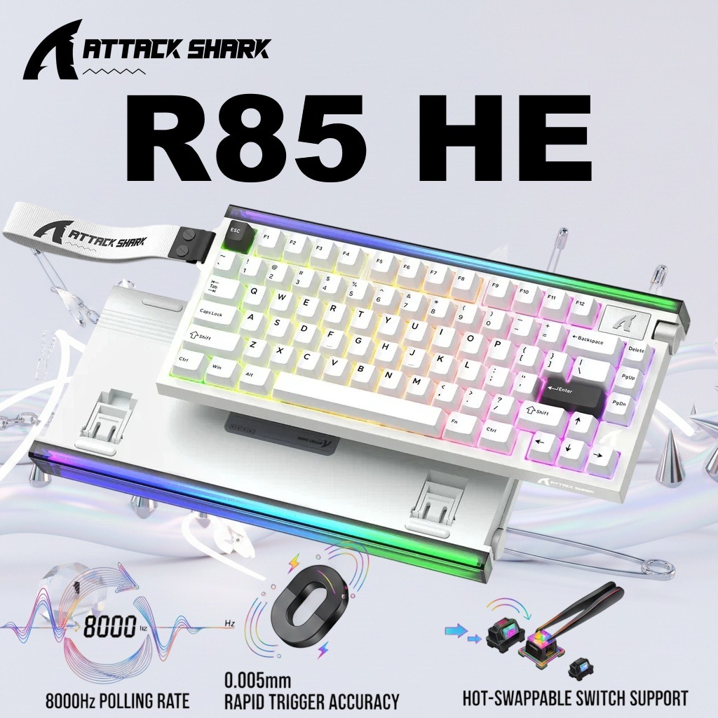 ATTACK SHARK R85 HE 75% Wired Magnetic Keyboard With 8000Hz Polling Rate