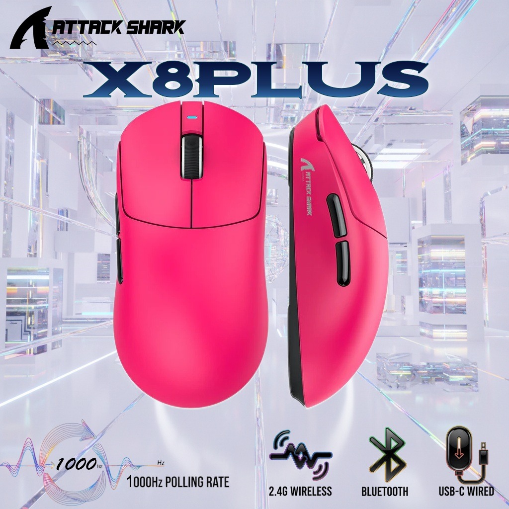 ATTACK SHARK X8 PLUS Wireless Gaming Mouse With PAW3395PRO Sensor