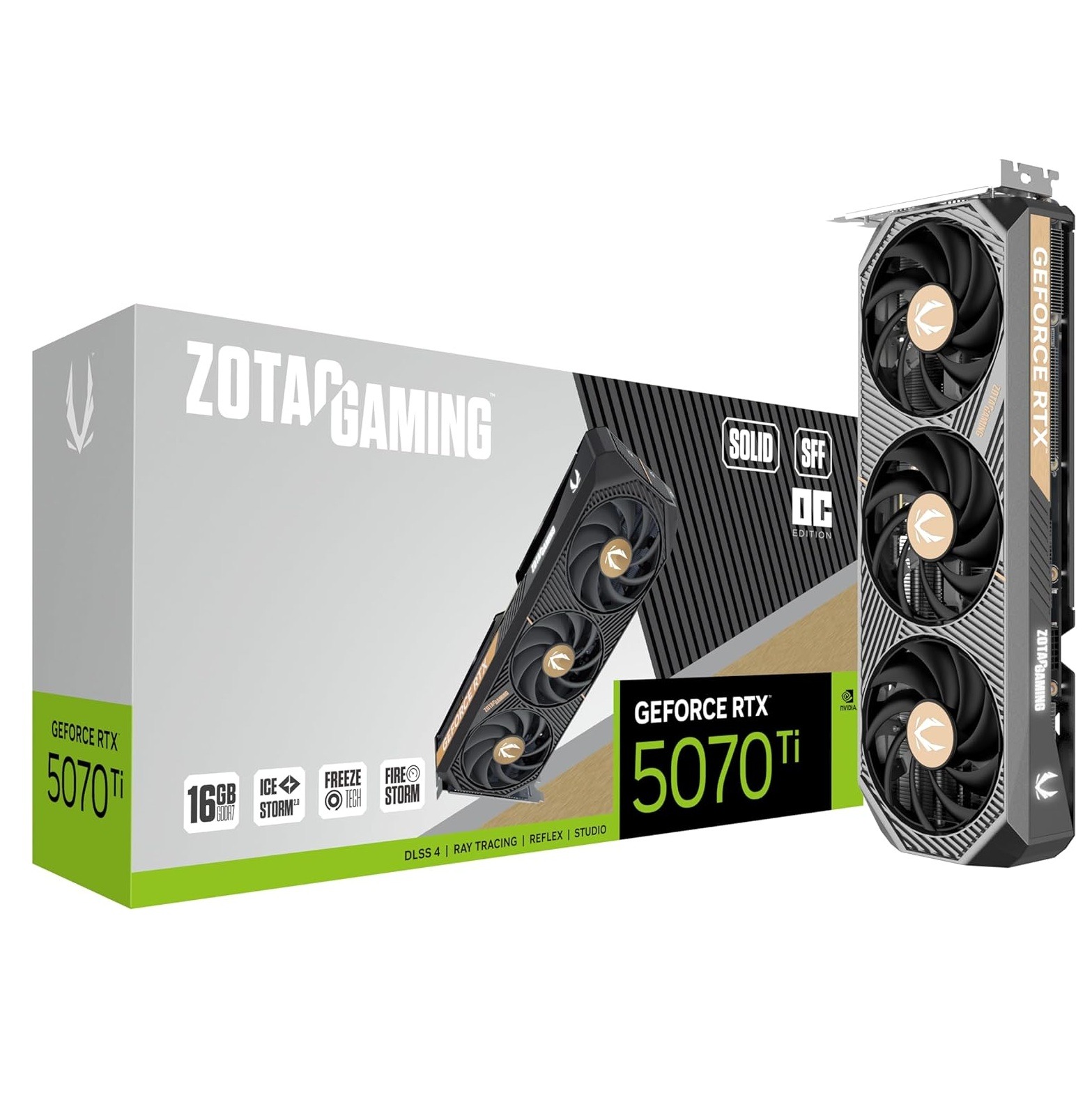 ZOTAC GAMING GeForce RTX™ 5070 Ti SOLID SFF OC 16GB GDDR7 Graphics Card With DLSS 4