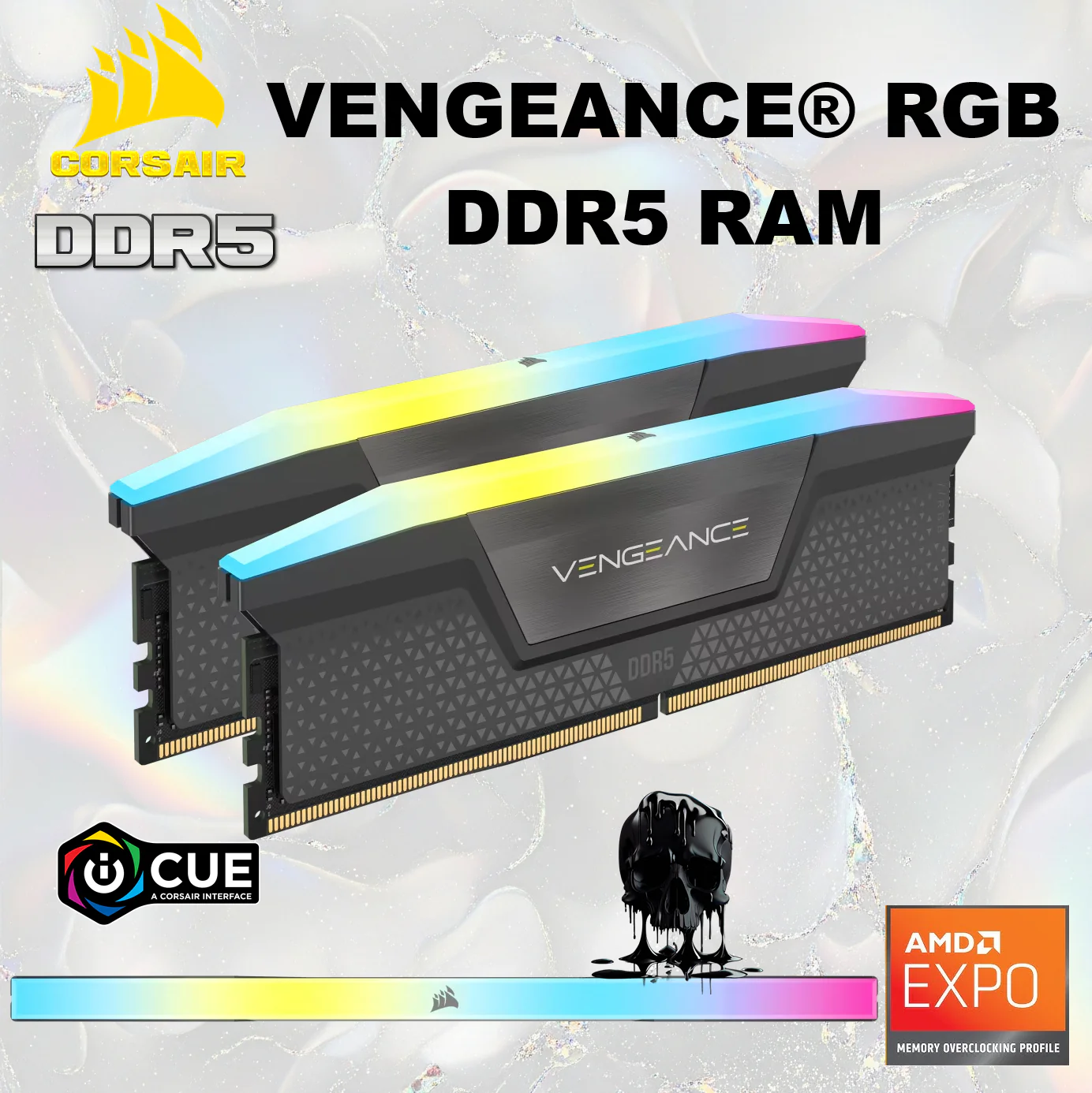 CMH48GX5M2B6000Z30 RAM CORSAIR VENGEANCE RGB 48GB (24X2) 6000MHZ AMD EXPO CORSAIR Vengeance RGB DDR5 RAM 48GB (2x24GB) 6000MHz CL30-36-36-76 1.4V AMD Expo Intel XMP 3.0 Desktop Computer Memory – Gray (CMH48GX5M2B6000Z30) CORSAIR Vengeance RGB 48GB Kit (2x24GB) DDR5 6000MT/s CL30 Memory Kit With Ten-Zone RGB