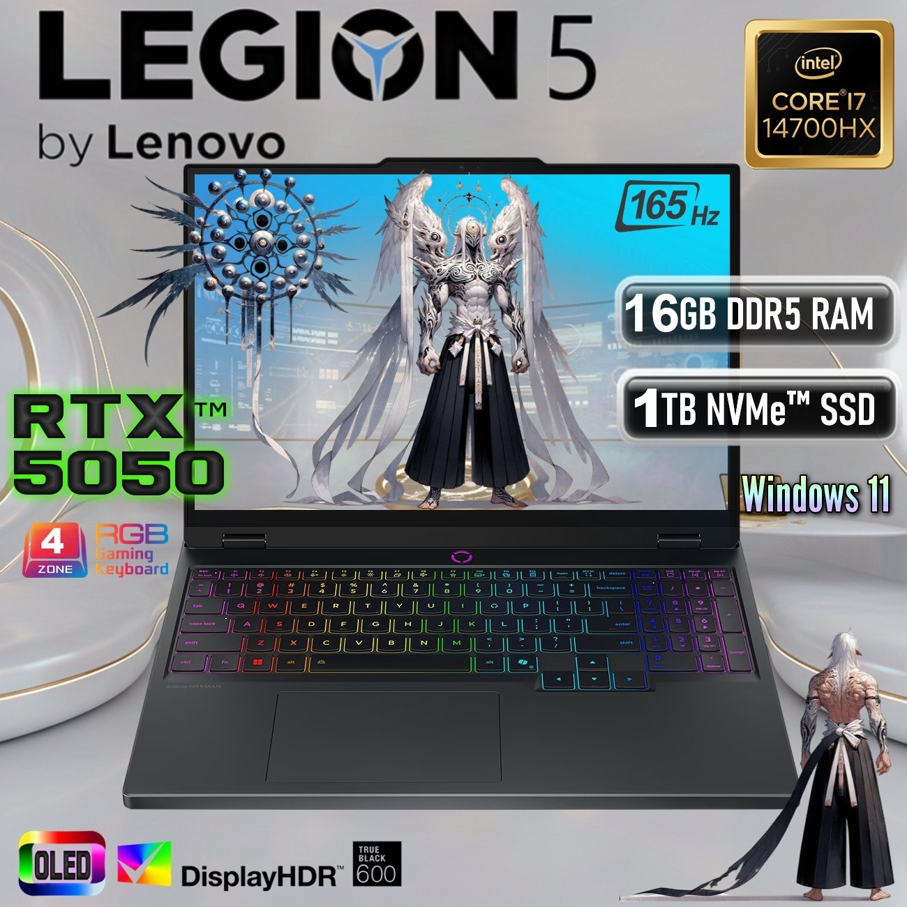 LENOVO AI-Powered Legion 5 15IRX10 Intel® Core i7-14700HX | 16GB DDR5 RAM