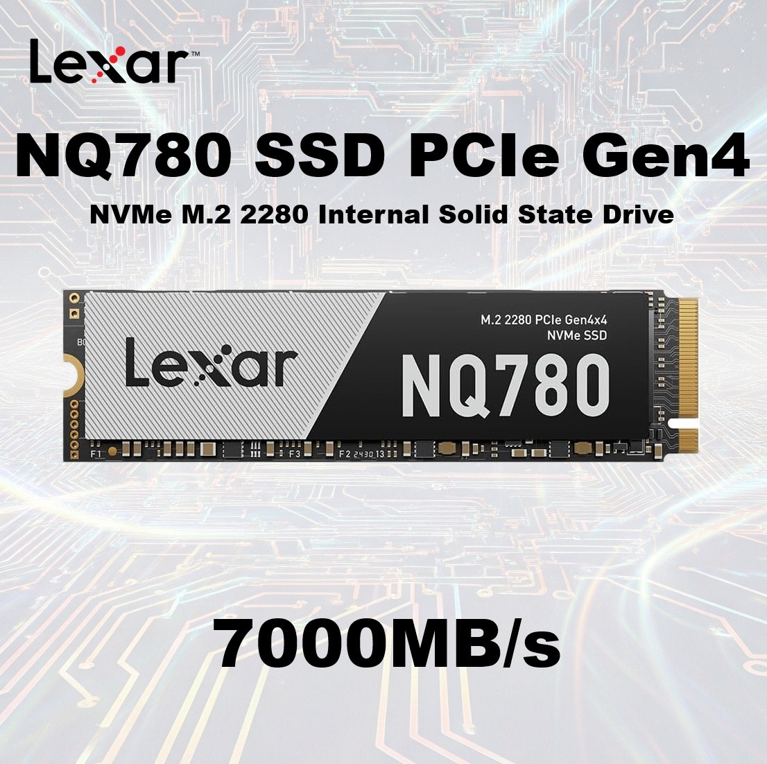 LNQ780X004T-RNNNU LEXAR NQ780 M.2 NVME 4TB 7000MB/S Lexar NQ780 4TB M.2 2280 PCIe Gen4×4 NVMe SSD
