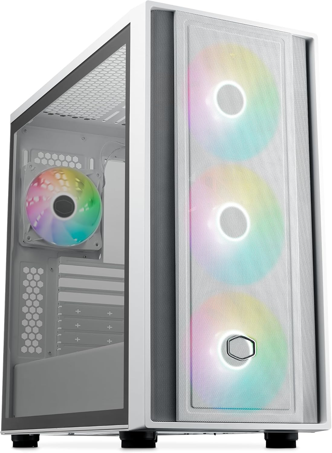 Cooler Master MasterBox 600 White ATX Mid Tower PC Case With Back-Connected Motherboard Support