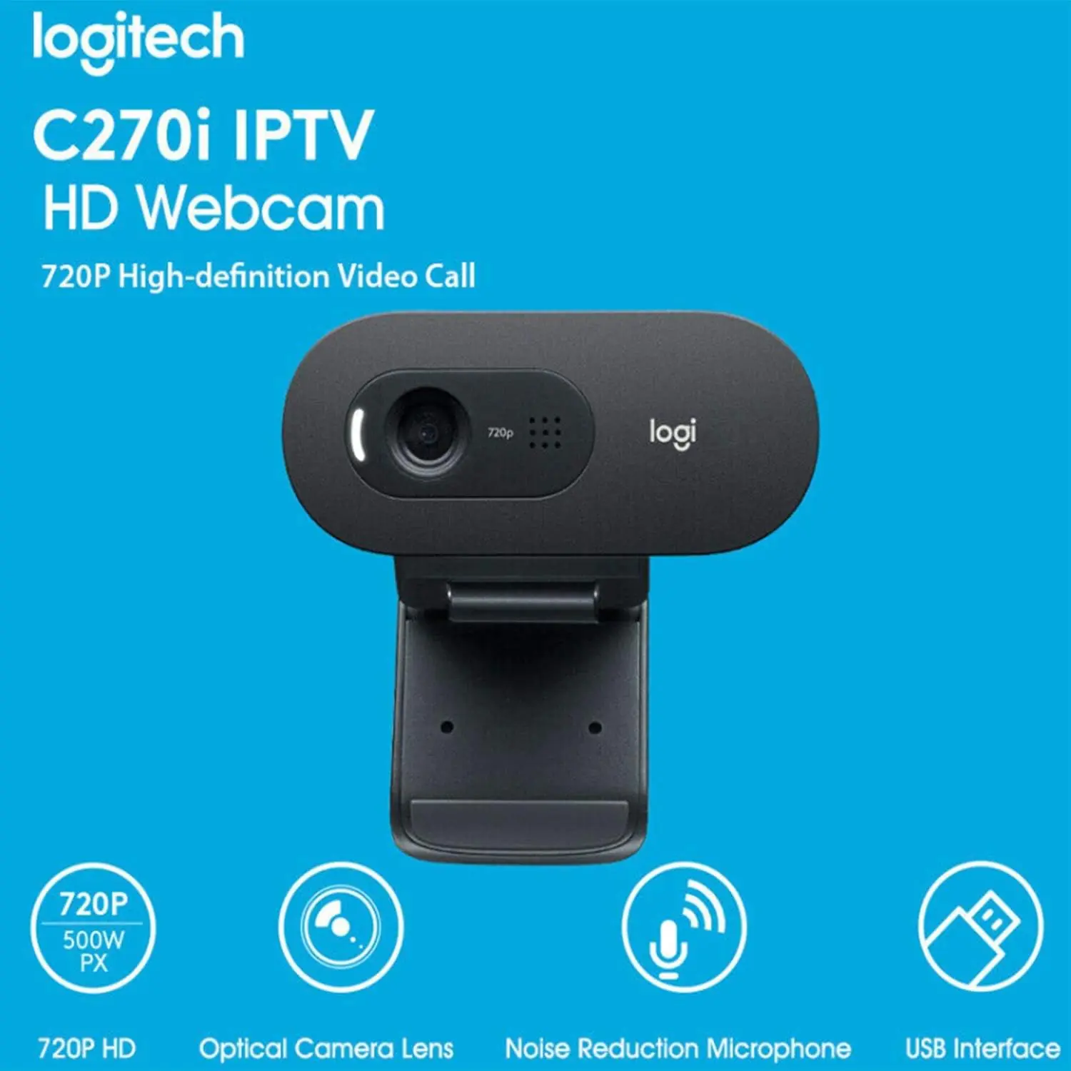 960-001084 LOGITECH WEBCAM C270I PTV HD 720P Logitech C270 HD Webcam With 720p/30fps Widescreen Video Calls