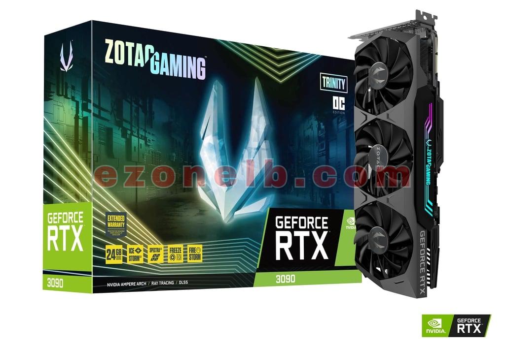 ZOTAC Gaming GeForce RTX 3090 Trinity OC 24GB GDDR6X 384-bit 19.5 Gbps PCIE 4.0 Gaming Graphics Card